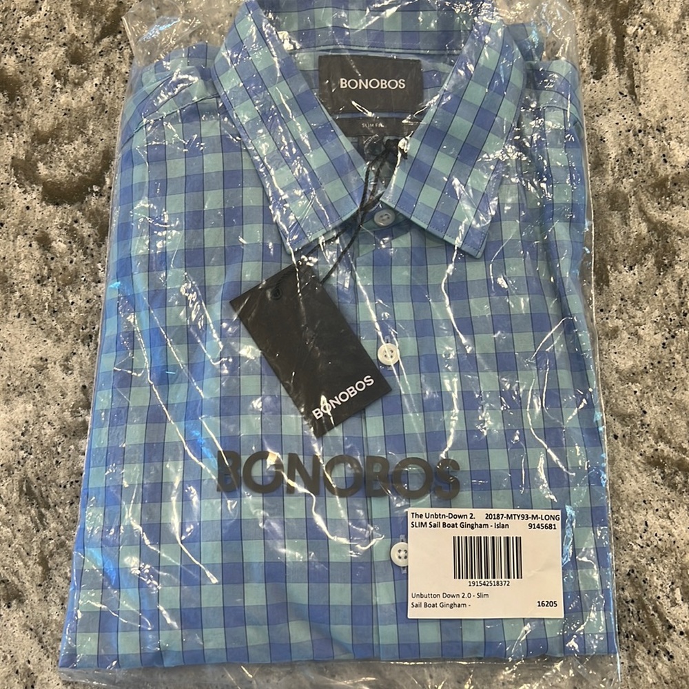 NWT Bonobos Button Down Long Sleeve NWT Medium Slim Fit Long